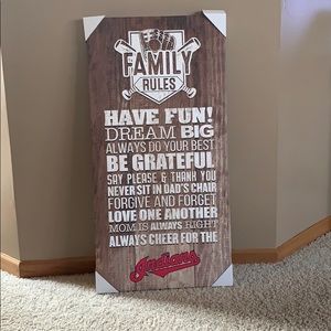 Family Rules Cleveland Indians Sign
